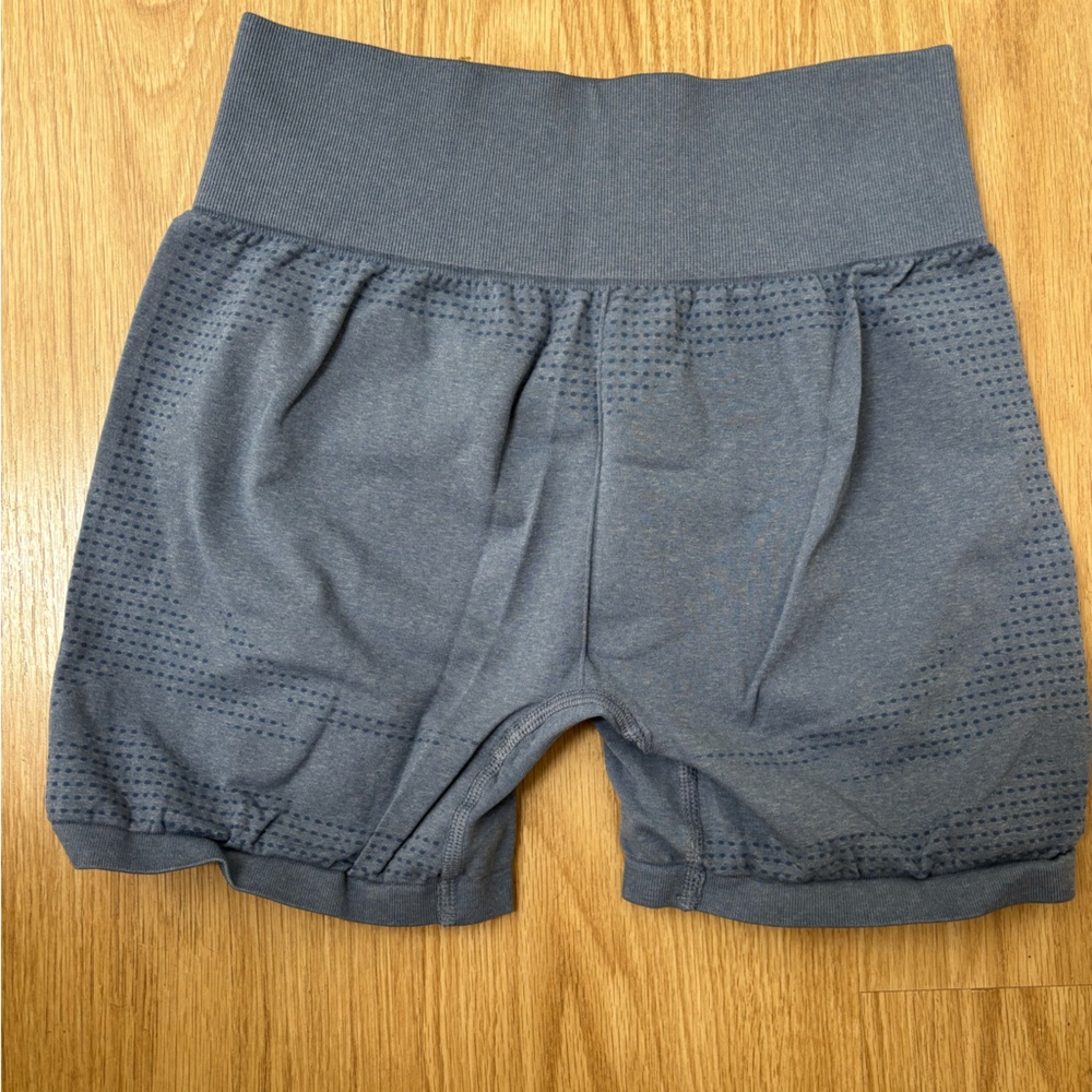 Gymshark Blue Vital Seamless Shorts, Large - Picture 3 of 4